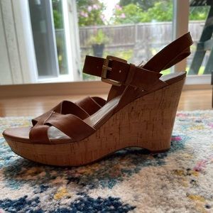 Franco Sarto leather platform sandals size 9
